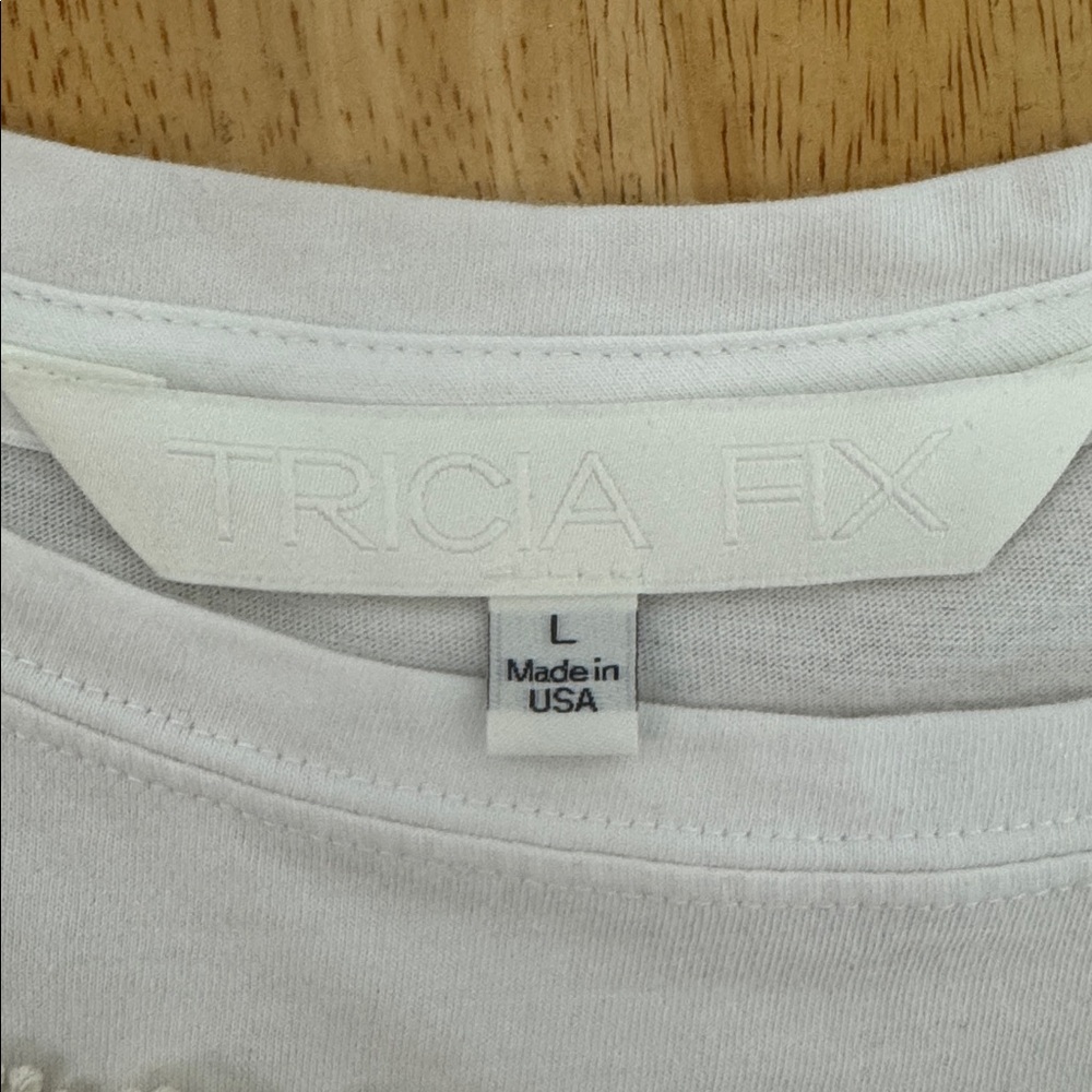 Free People x Tricia Fix White Heart Maxi Tee Size Large - Picture 12 of 15
